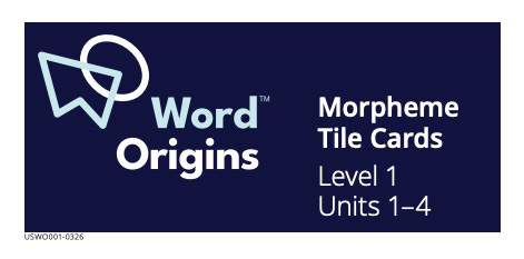 word origin tiles &ndash; Word Origins Level 1: Printed Morpheme Tiles